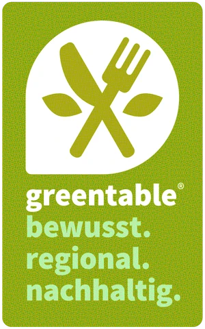 GreenTable-Siegel mit dem Text bewusst regional nachhaltig