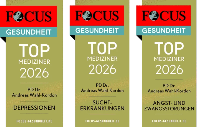 Siegel Focus Top Mediiziner Depression, Suchterkrankungen und Angst- und Zwangsst&ouml;rungen